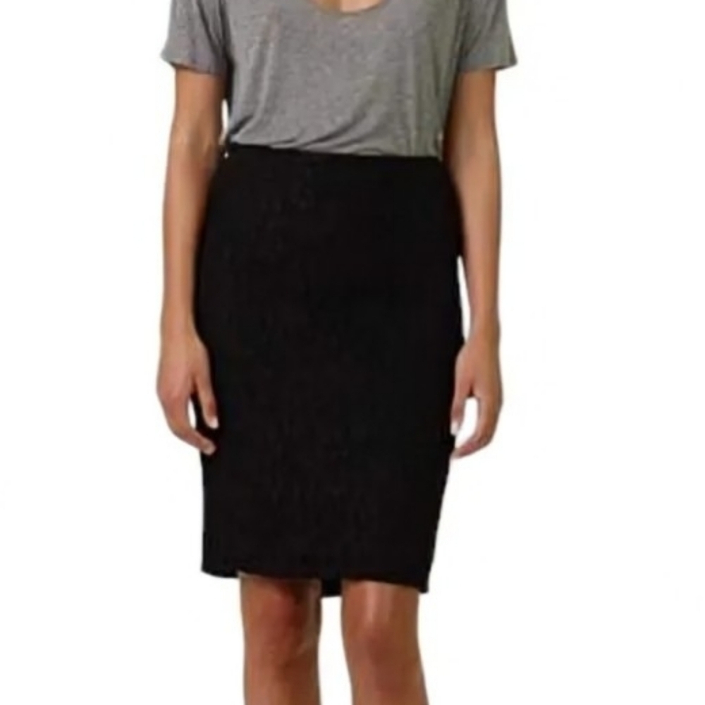 Aritzia Babaton Jasper Lace Pencil Skirt size 6 Black Y2K Coquette Office Siren
